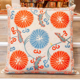 Handmade Uzbek Suzani Silk Cushion - 307746-BO