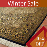 Handmade Oriental Qum silk on silk carpet - WS308693