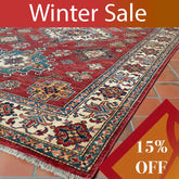 Handmade fine Afghan Kazak rug - WS309228