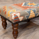 Small handmade Turkish kilim stool 309527