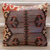 Small Handmade Turkish kilim cushion - 309674-AC