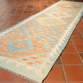 Handmade Afghan Kilim medium runner - 309745