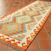 Handmade Afghan Kilim medium runner - 309756