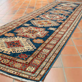 Handmade fine Afghan Kazak short runner - 309839