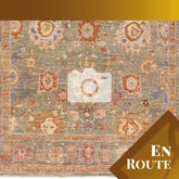 Handmade Modern Afghan Ziegler rug- ENR310002
