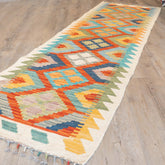 Handmade Afghan Kilim short runner - 310030
