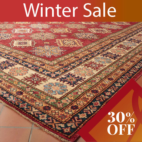 Fine handmade Afghan Kazak carpet - 28425953