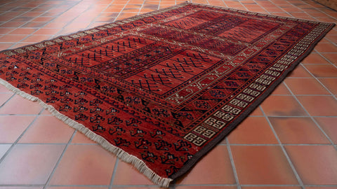 Handmade antique Turkoman Hatchlu rug - WS295619