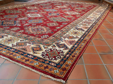 Handmade fine Afghan Kazak carpet - 295882