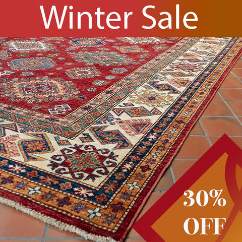 Handmade fine Afghan Kazak carpet - WS295882