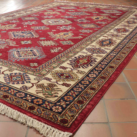 Fine handmade Afghan Kazak carpet - 307049