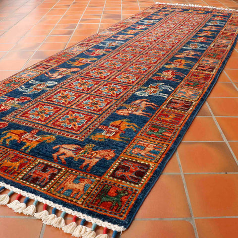 Handmade fine Afghan Samarkand runner - 30724076