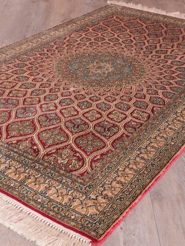 Handmade  extra fine Kashmir silk rug - 307282