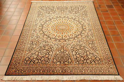 Extra fine handmade Persian Qum silk rug - 30724655