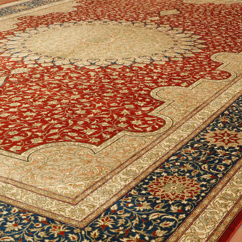 Extra fine handmade Persian Qum carpet - 30724656