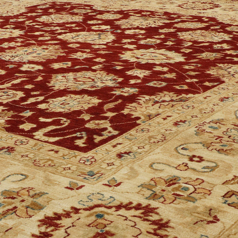 Fine handmade Afghan Ziegler square carpet - 30724658