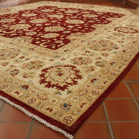 Fine handmade Afghan Ziegler square carpet - 30724658