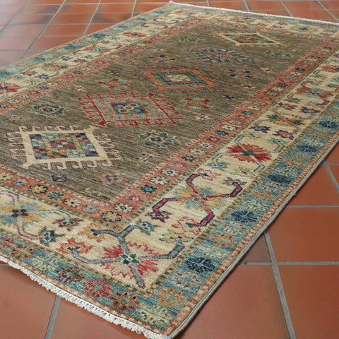 Handmade extra fine Afghan Kazak rug - 308276