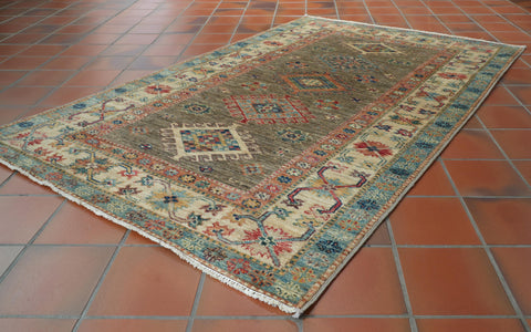 Handmade extra fine Afghan Kazak rug - 308276