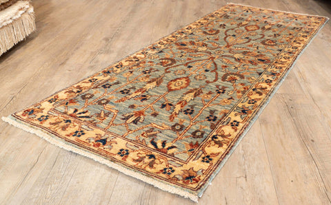 Handmade Afghan Choeb Rang short runner - 308355