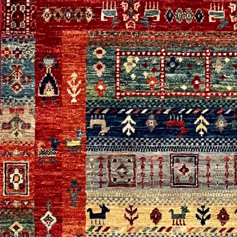 Handmade Afghan Gabbeh rug - ENR308375