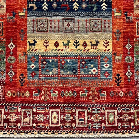 Handmade Afghan Gabbeh rug - ENR308375