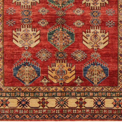 Handmade fine Afghan Kazak square rug - ENR308427