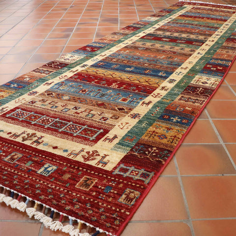 Handmade Afghan Loribaft runner - 30825632