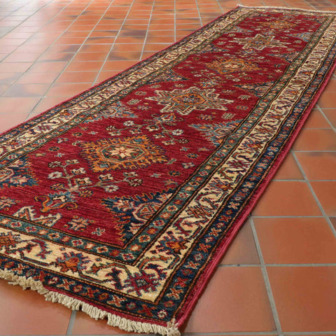 Handmade Afghan Kazak runner - 308687