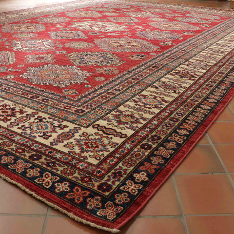 Handmade fine Afghan Kazak carpet - 30924034