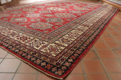 Handmade fine Afghan Kazak carpet - 30924034