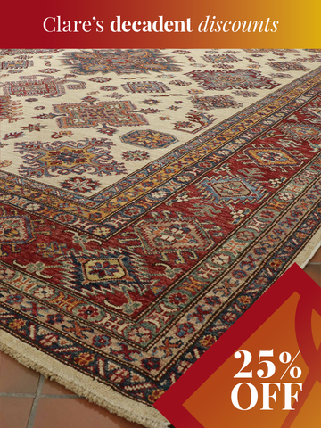 Handmade fine Afghan Kazak carpet - 309036