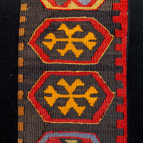 Medium contemporary classic Turkish kilim & velvet cushion - 309092-B