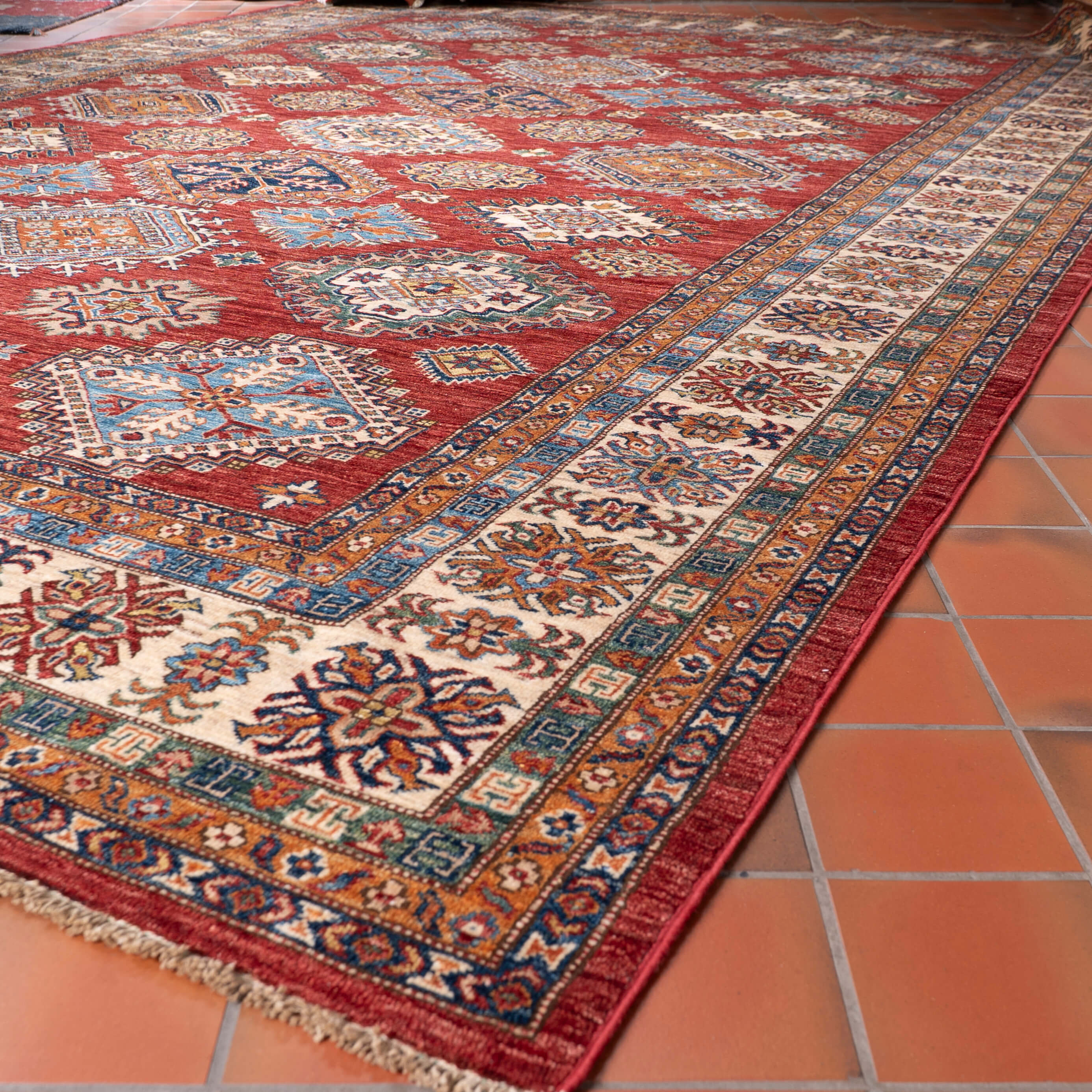 Handmade fine Afghan Kazak carpet - 309238
