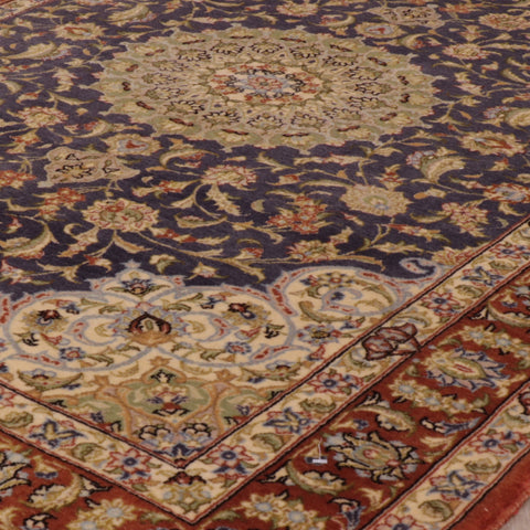 Handmade Persian Qum wool and silk rug - 30924276