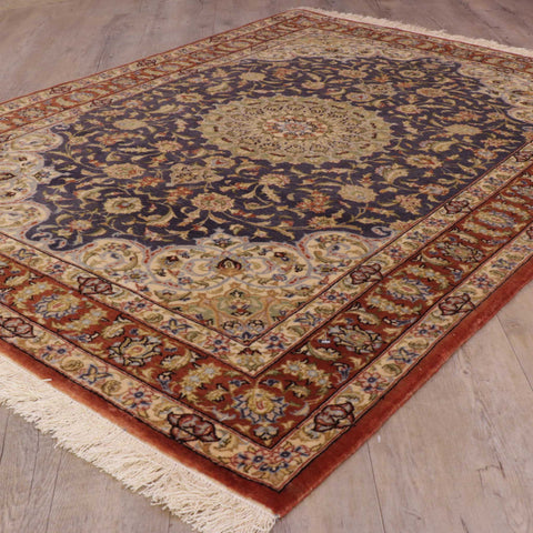 Handmade Persian Qum wool and silk rug - 30924276