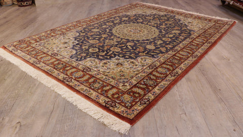 Handmade Persian Qum wool and silk rug - 30924276