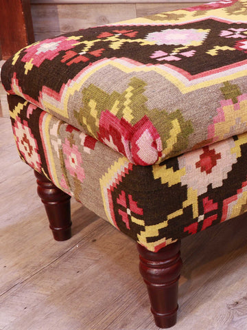 Moldavan Kilim covered ottoman - 309324