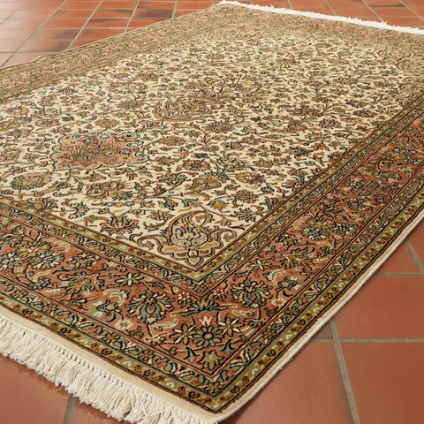 Handmade fine Kashmir silk rug - 30924515