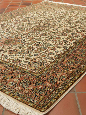 Handmade fine Kashmir silk rug - 30924515