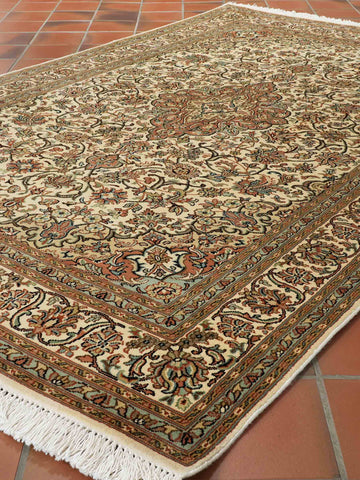 Handmade fine Kashmir silk rug - 30924517