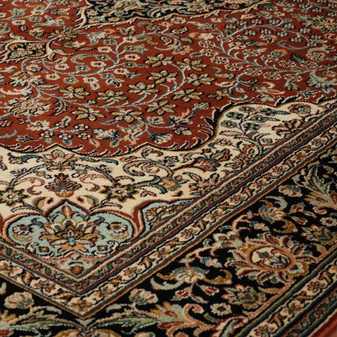 Handmade fine Kashmir silk rug - 30924521