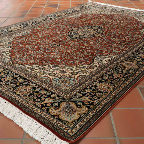 Handmade fine Kashmir silk rug - 30924521