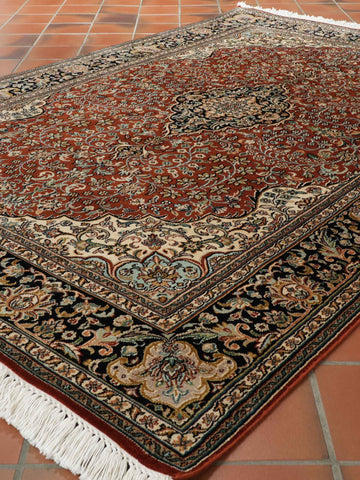 Handmade fine Kashmir silk rug - 30924521