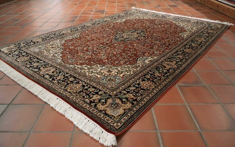 Handmade fine Kashmir silk rug - 30924521