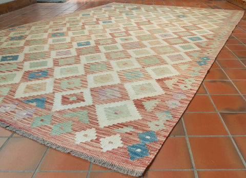 Handmade washed Afghan Kilim - 309632