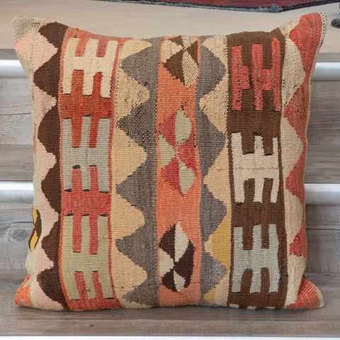 Large Handmade Turkish kilim cushion - 309673-O
