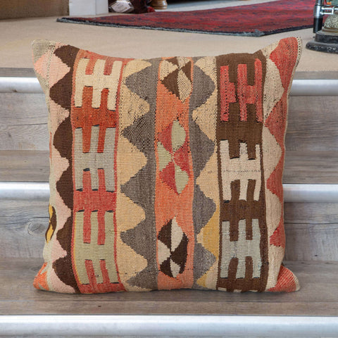 Large Handmade Turkish kilim cushion - 309673-O