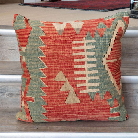 Large Handmade Turkish kilim cushion - 309673-X