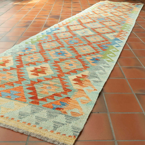 Handmade Afghan Kilim long runner - 309738